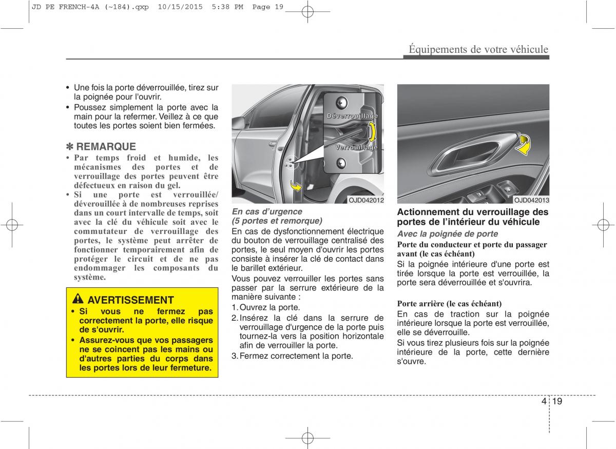 KIA Ceed II 2 manuel du proprietaire / page 105