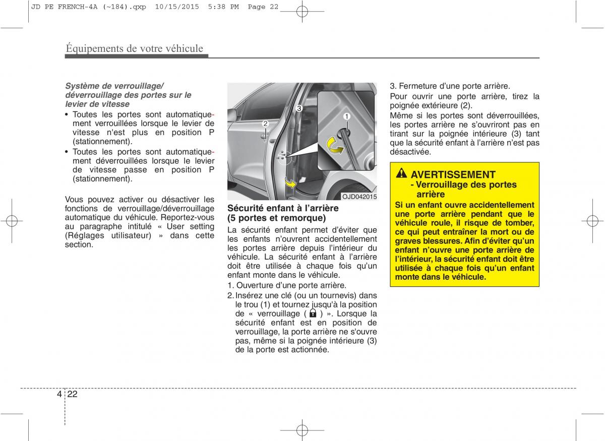 KIA Ceed II 2 manuel du proprietaire / page 108