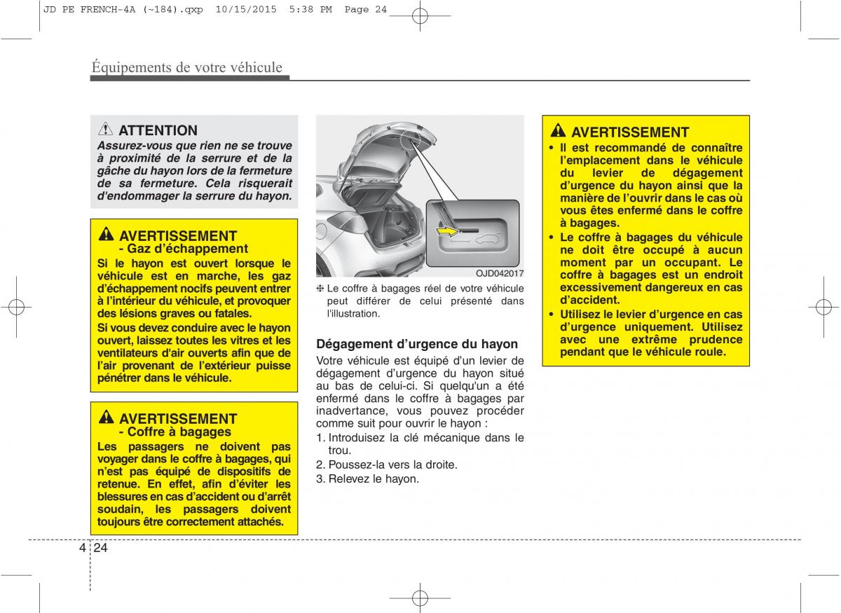 KIA Ceed II 2 manuel du proprietaire / page 110