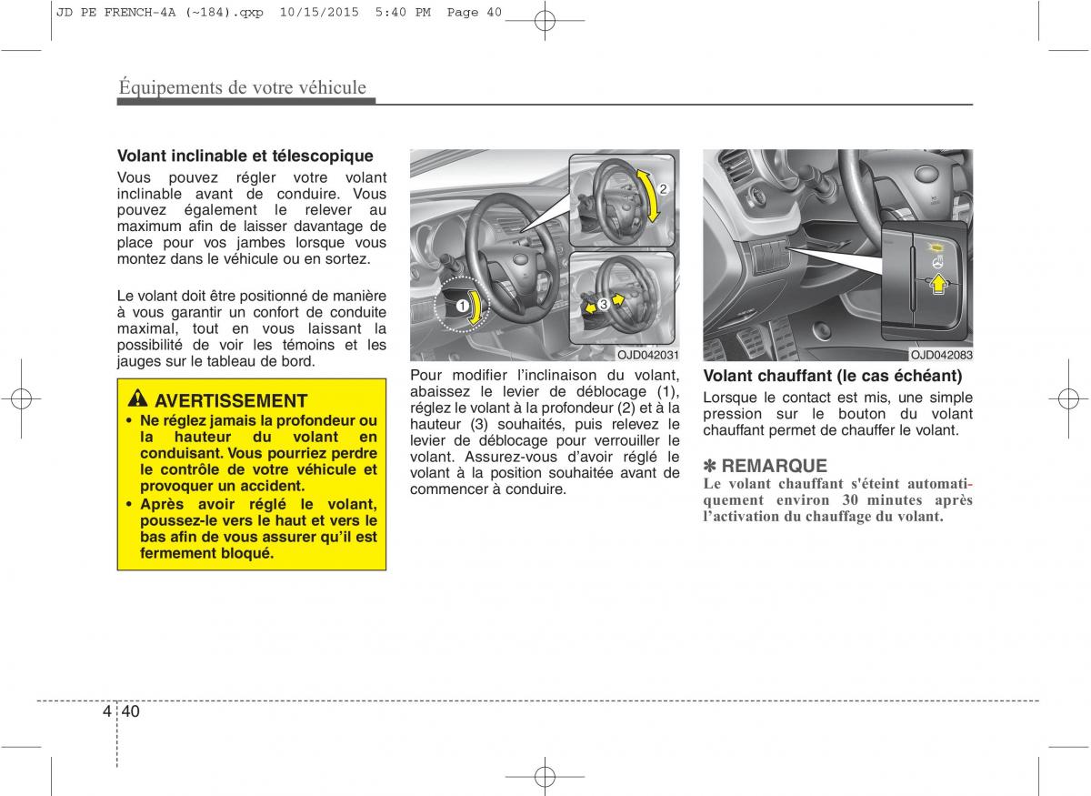 KIA Ceed II 2 manuel du proprietaire / page 126