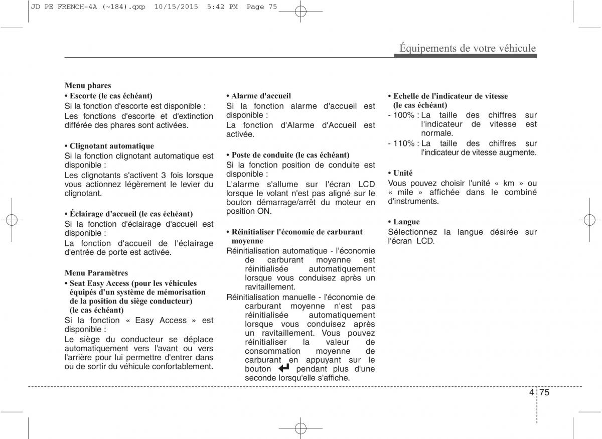 KIA Ceed II 2 manuel du proprietaire / page 161