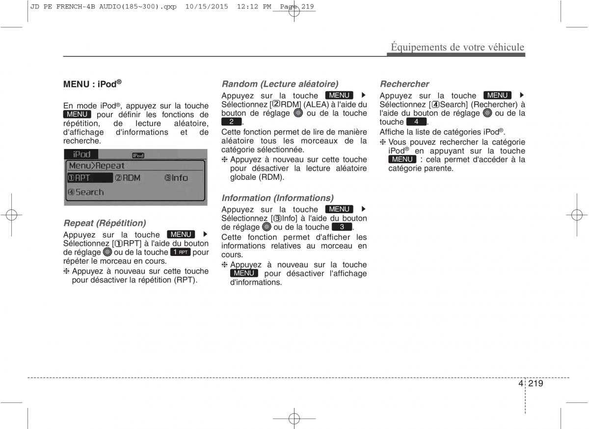 KIA Ceed II 2 manuel du proprietaire / page 305