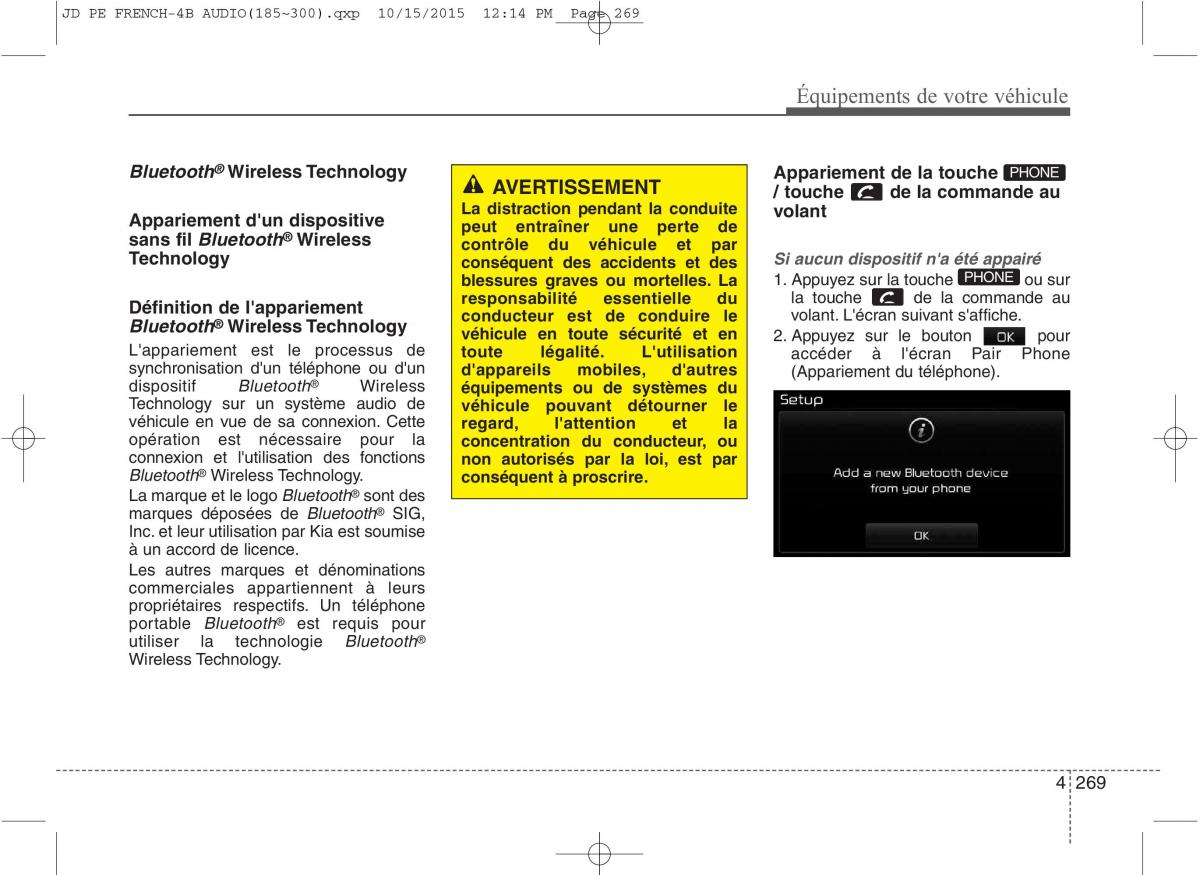 KIA Ceed II 2 manuel du proprietaire / page 355