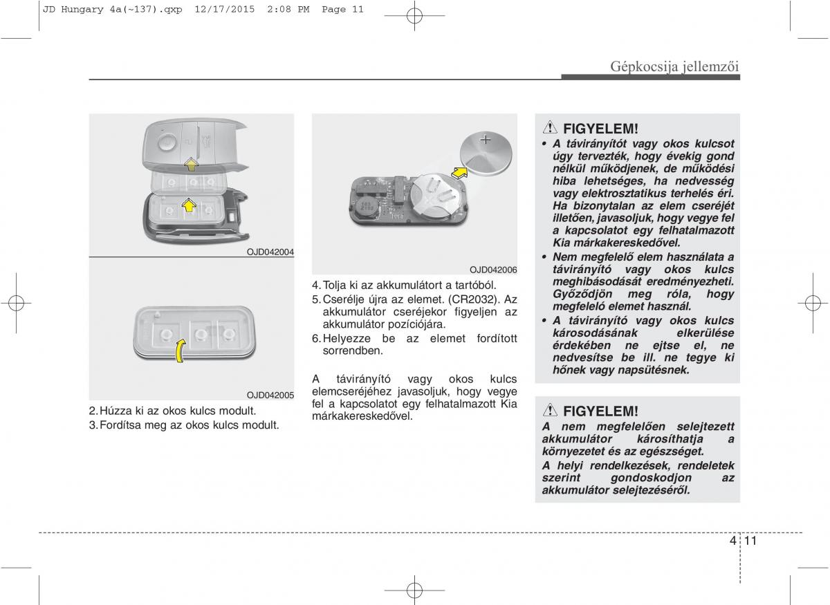 KIA Ceed II 2 Kezelesi utmutato / page 98