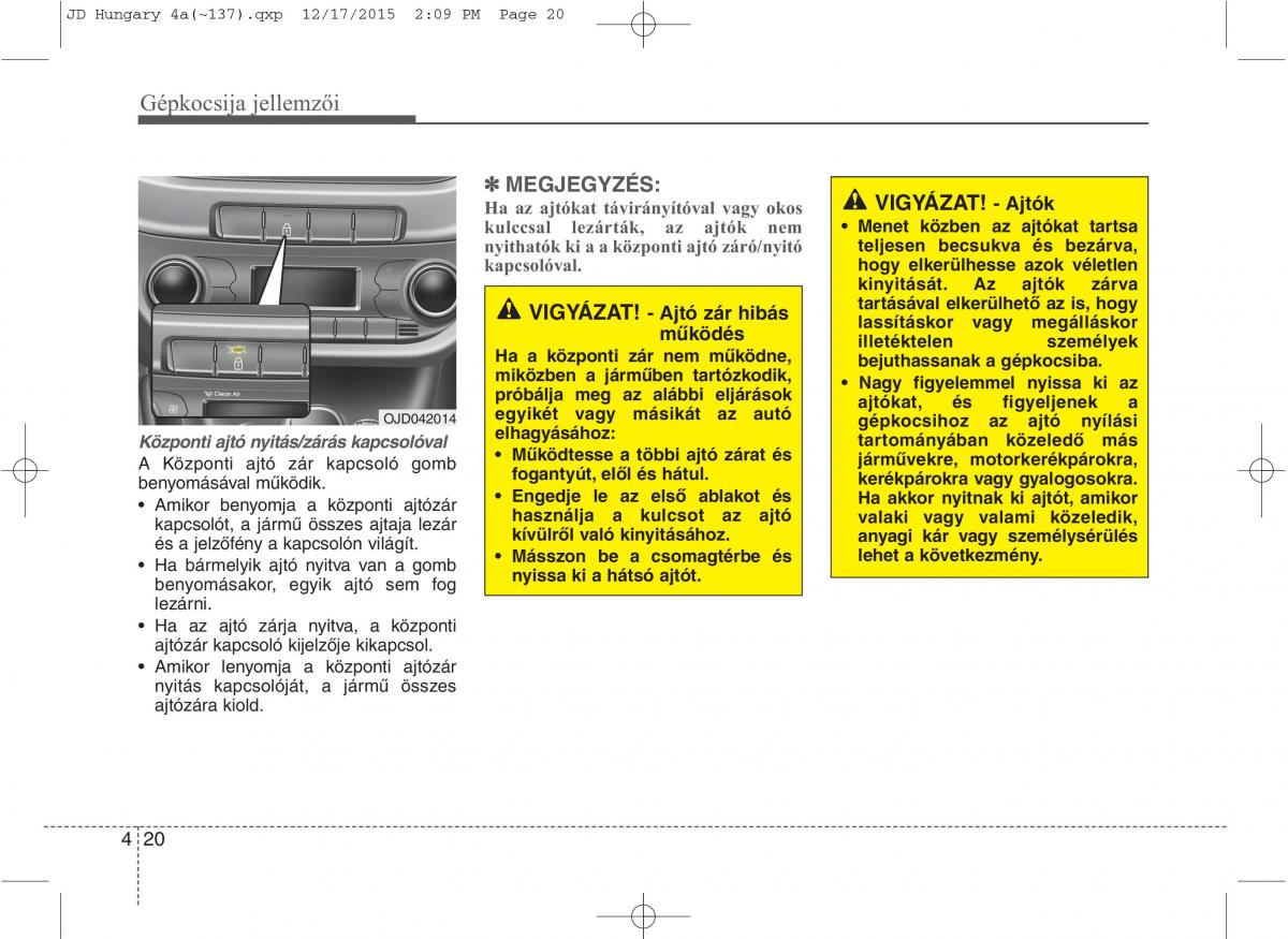 KIA Ceed II 2 Kezelesi utmutato / page 107