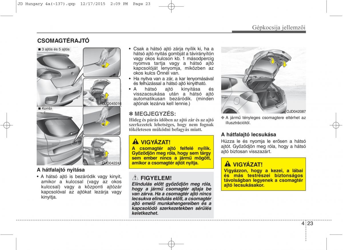 KIA Ceed II 2 Kezelesi utmutato / page 110