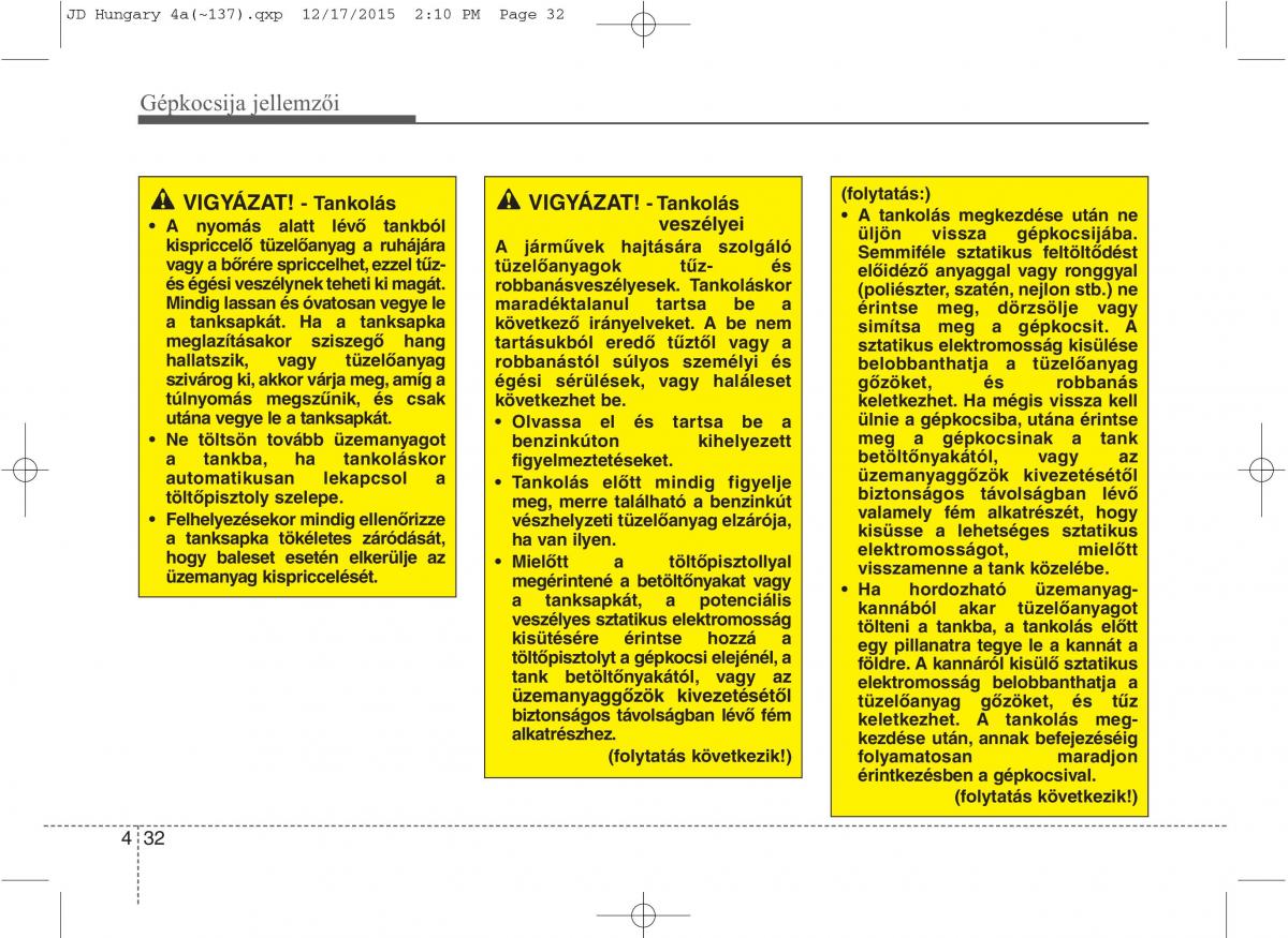 KIA Ceed II 2 Kezelesi utmutato / page 119