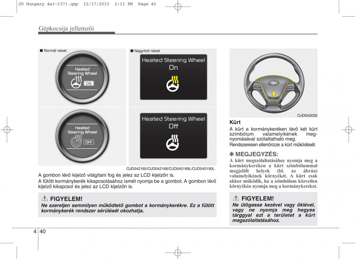 KIA Ceed II 2 Kezelesi utmutato / page 127