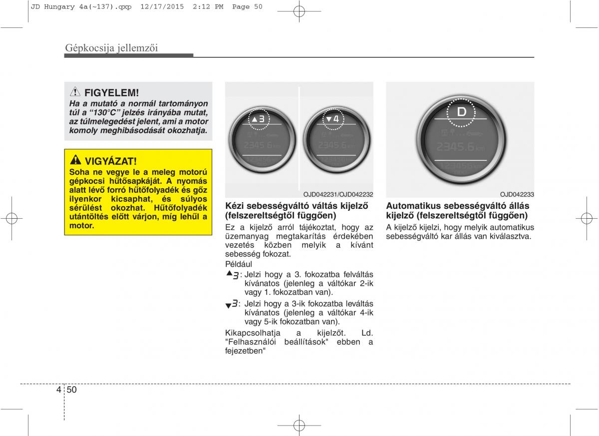 KIA Ceed II 2 Kezelesi utmutato / page 137