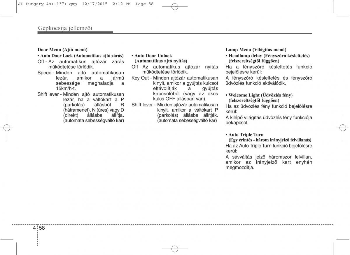 KIA Ceed II 2 Kezelesi utmutato / page 145