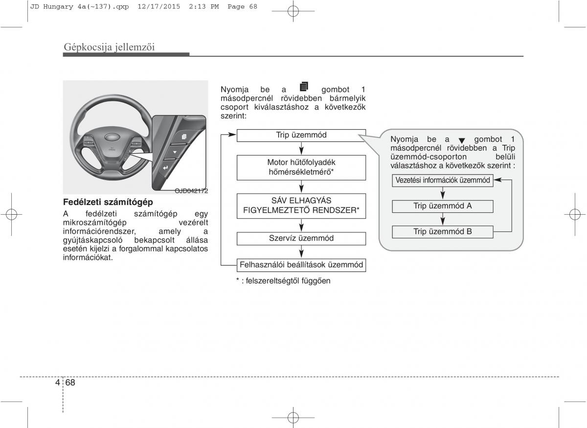 KIA Ceed II 2 Kezelesi utmutato / page 155