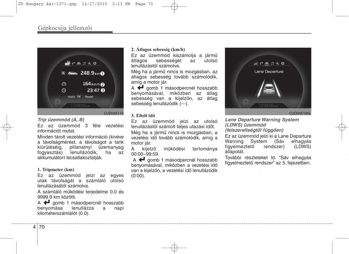 KIA Ceed II 2 Kezelesi utmutato / page 157