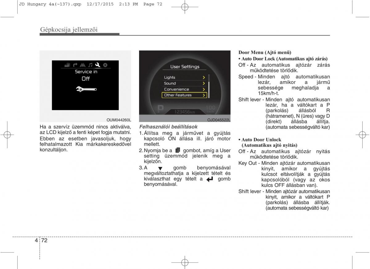 KIA Ceed II 2 Kezelesi utmutato / page 159