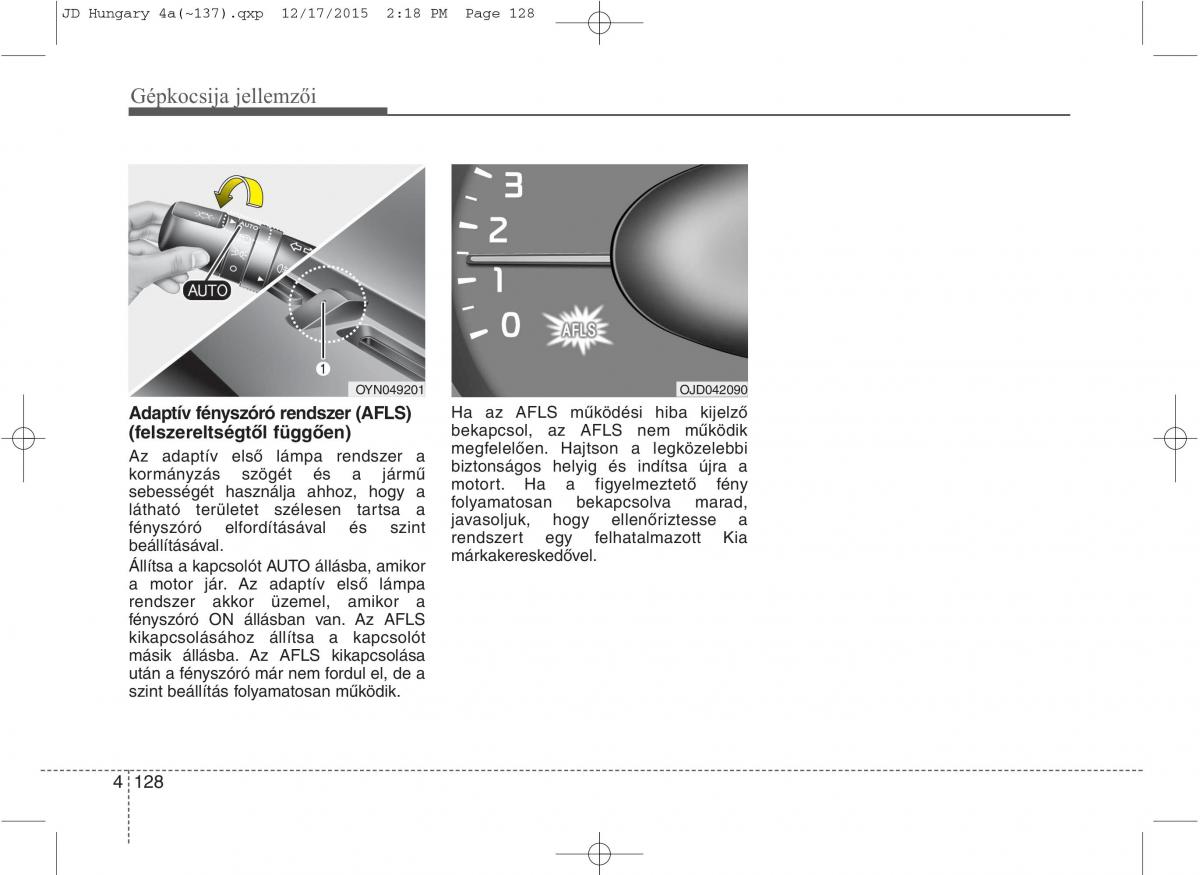 KIA Ceed II 2 Kezelesi utmutato / page 215