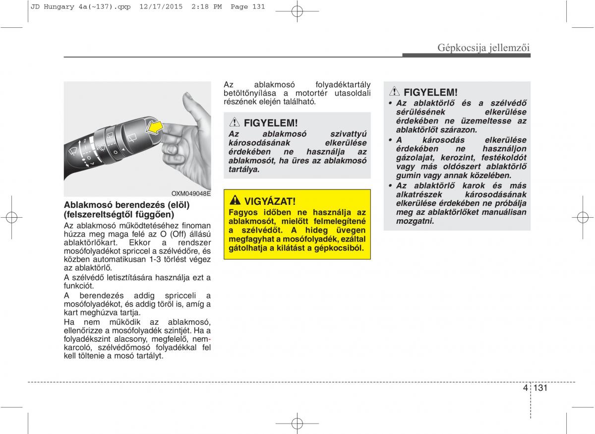 KIA Ceed II 2 Kezelesi utmutato / page 218