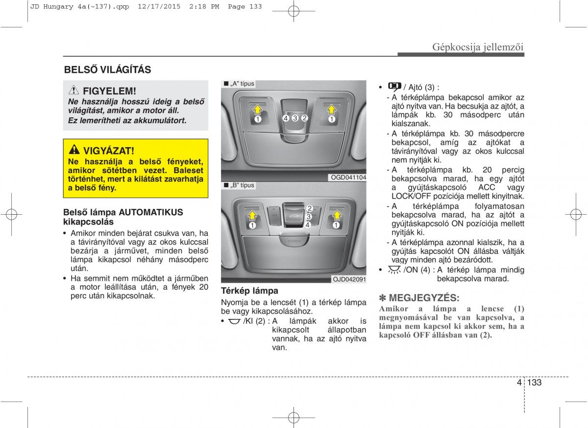 KIA Ceed II 2 Kezelesi utmutato / page 220