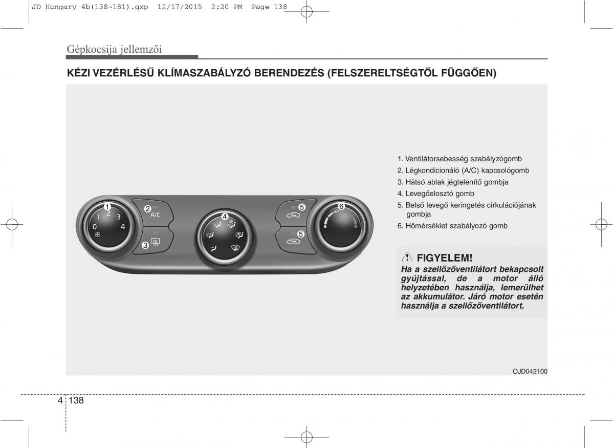 KIA Ceed II 2 Kezelesi utmutato / page 225