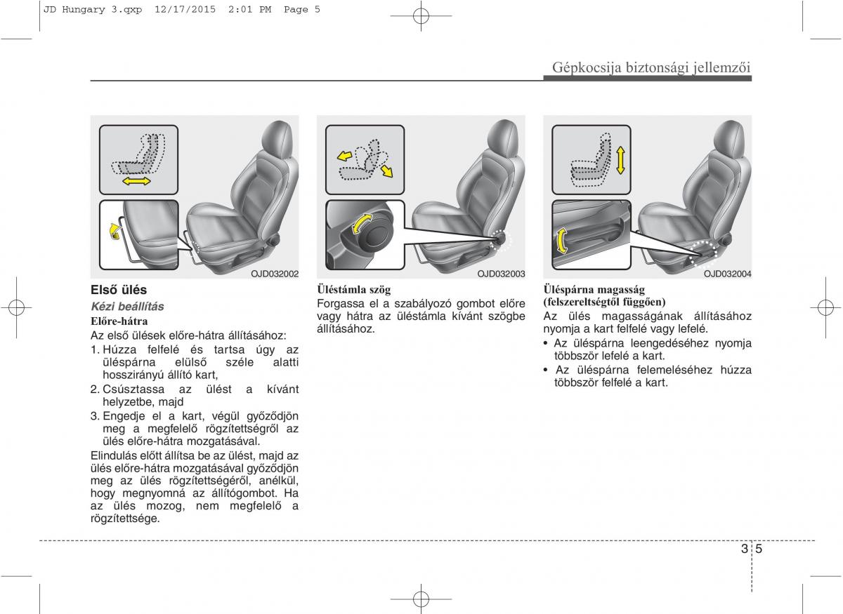 KIA Ceed II 2 Kezelesi utmutato / page 23