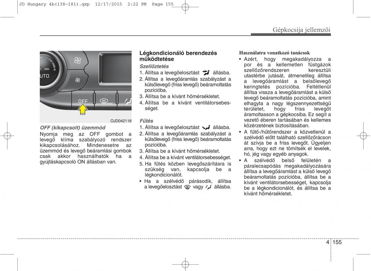 KIA Ceed II 2 Kezelesi utmutato / page 242