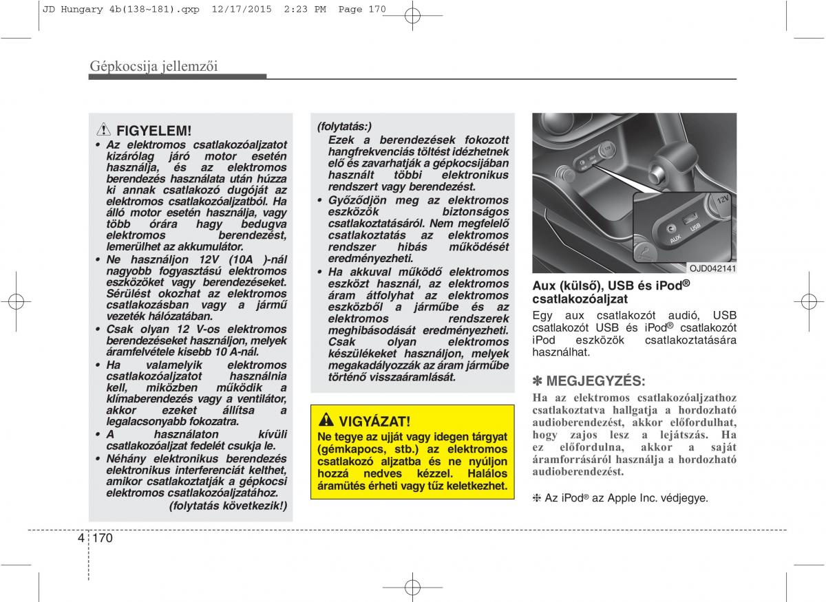 KIA Ceed II 2 Kezelesi utmutato / page 257