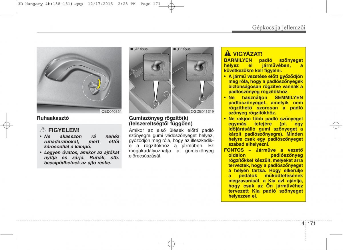 KIA Ceed II 2 Kezelesi utmutato / page 258