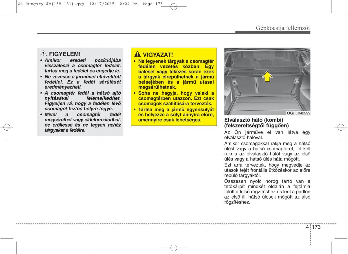 KIA Ceed II 2 Kezelesi utmutato / page 260