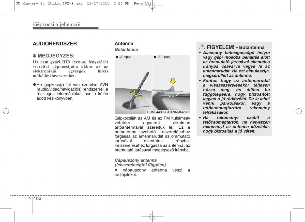 KIA Ceed II 2 Kezelesi utmutato / page 269