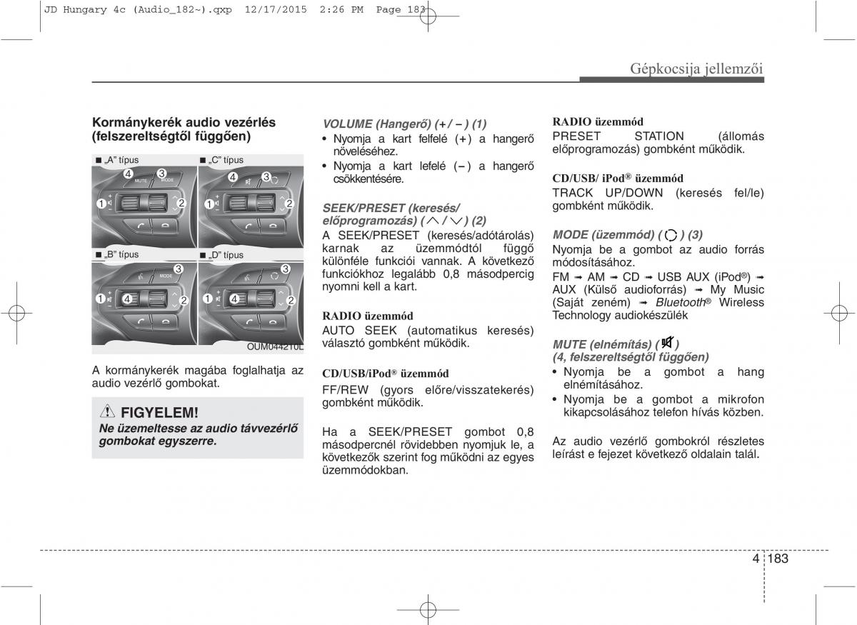 KIA Ceed II 2 Kezelesi utmutato / page 270