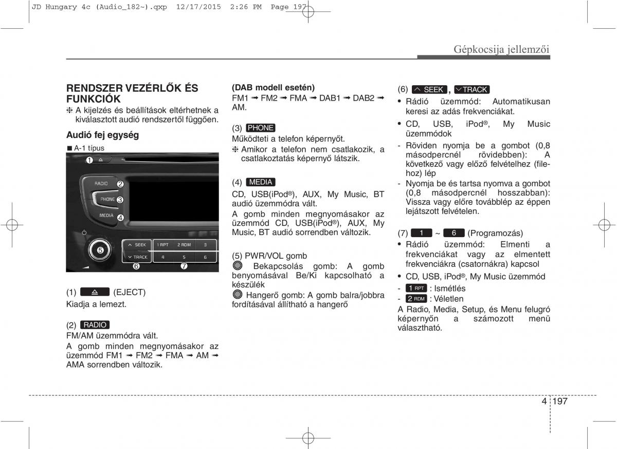 KIA Ceed II 2 Kezelesi utmutato / page 284