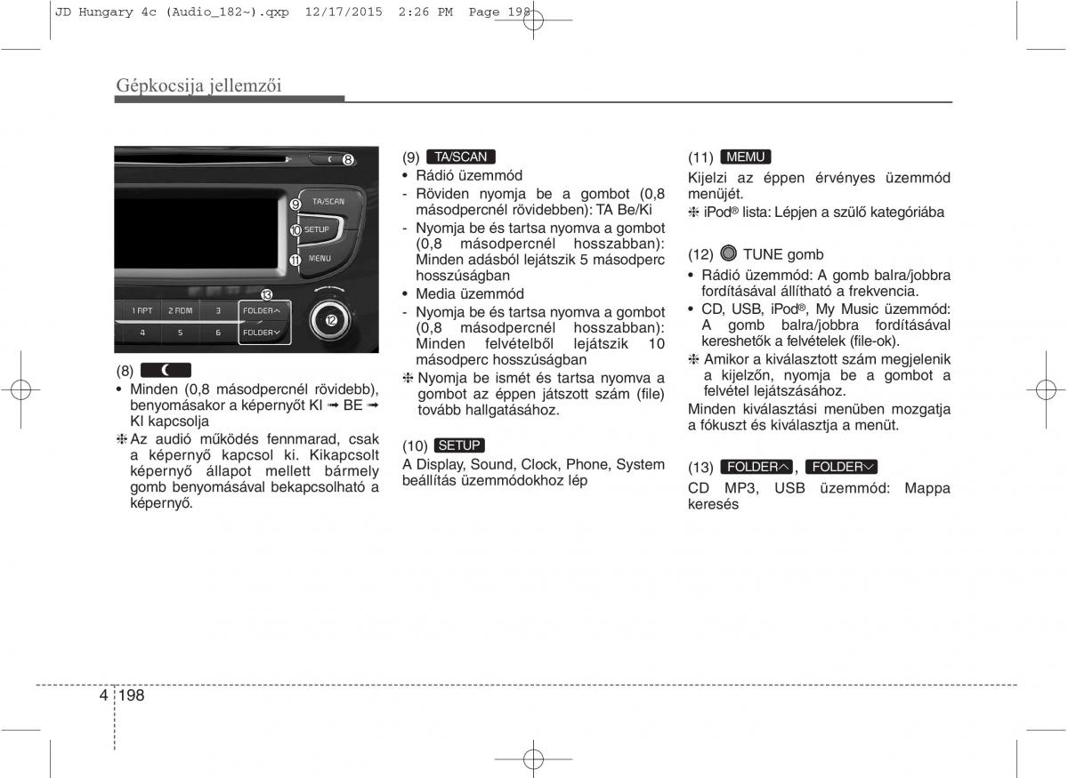 KIA Ceed II 2 Kezelesi utmutato / page 285