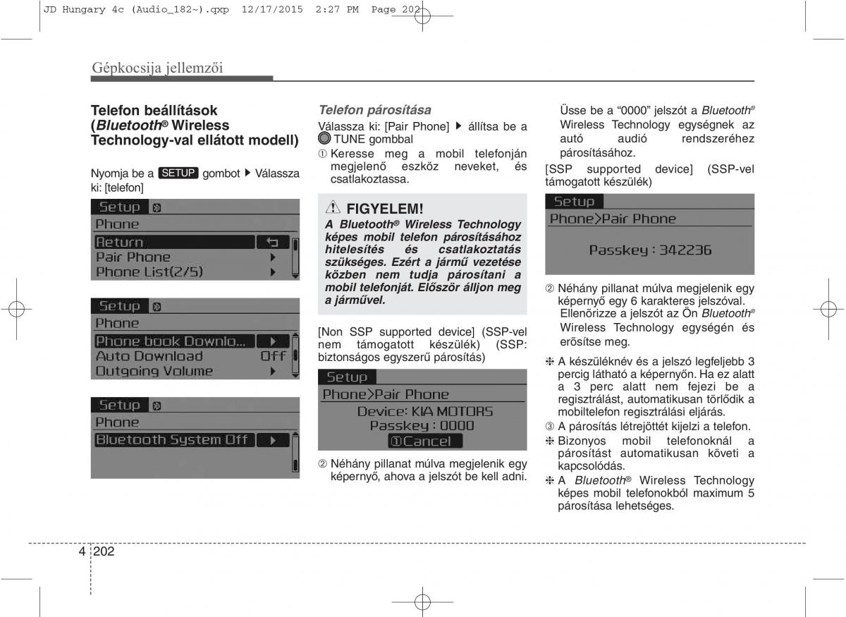 KIA Ceed II 2 Kezelesi utmutato / page 289