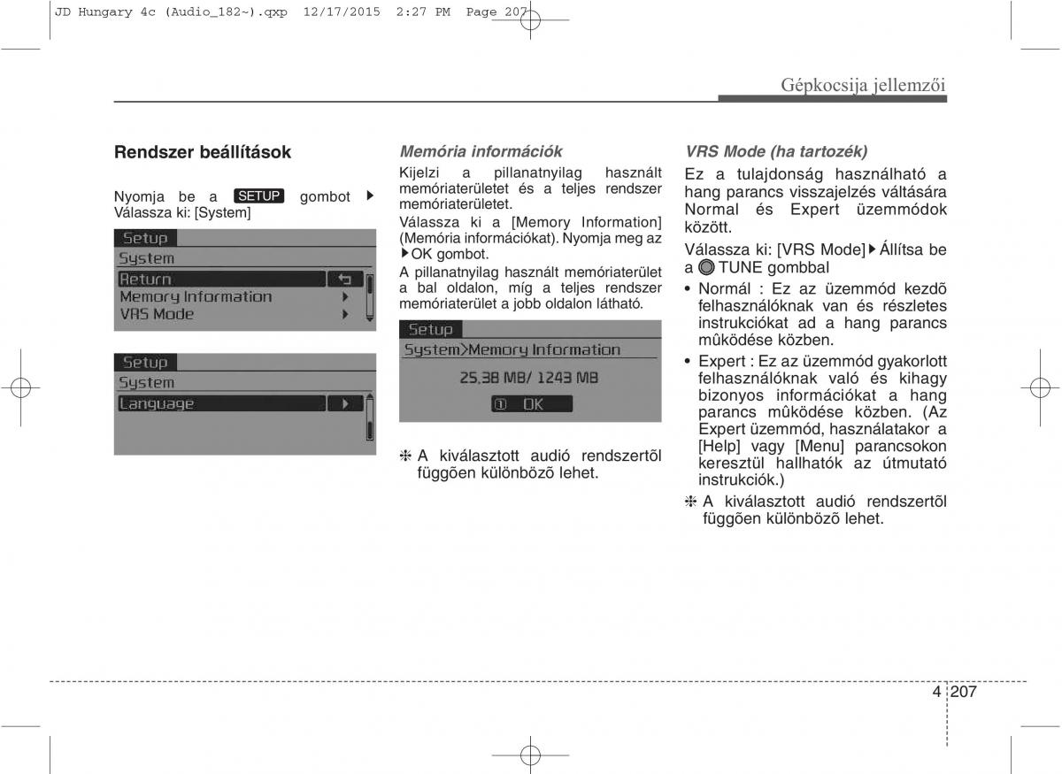 KIA Ceed II 2 Kezelesi utmutato / page 294