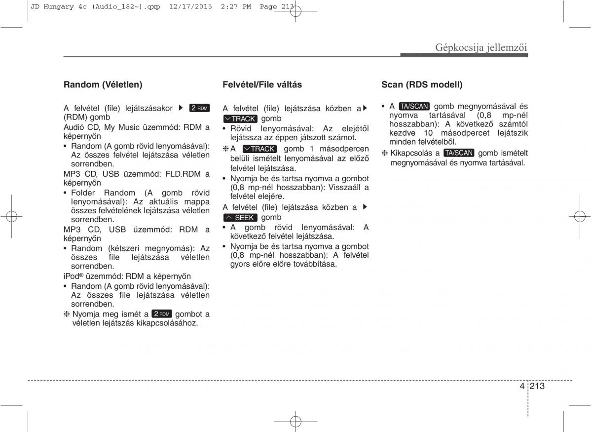 KIA Ceed II 2 Kezelesi utmutato / page 300