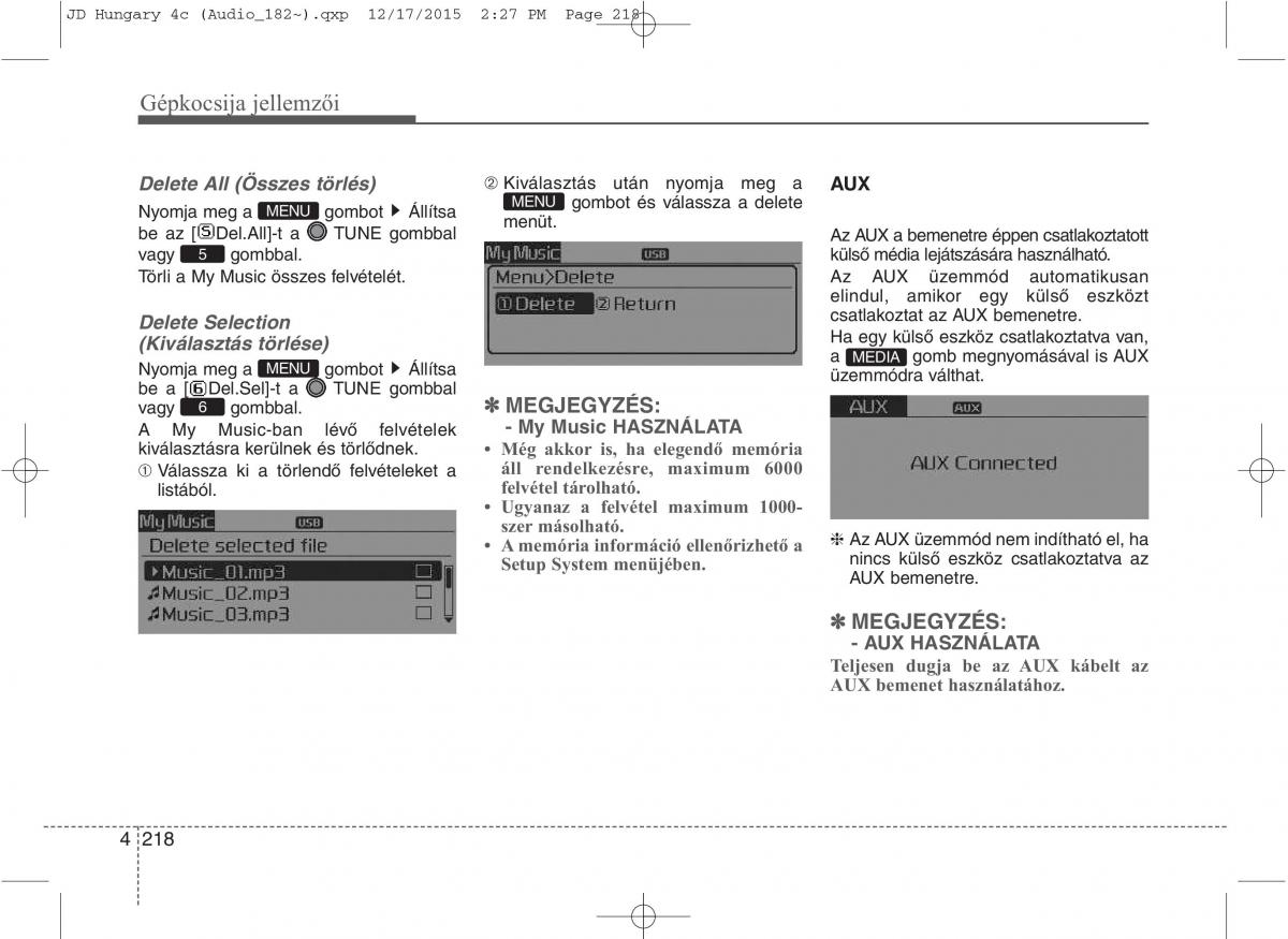 KIA Ceed II 2 Kezelesi utmutato / page 305