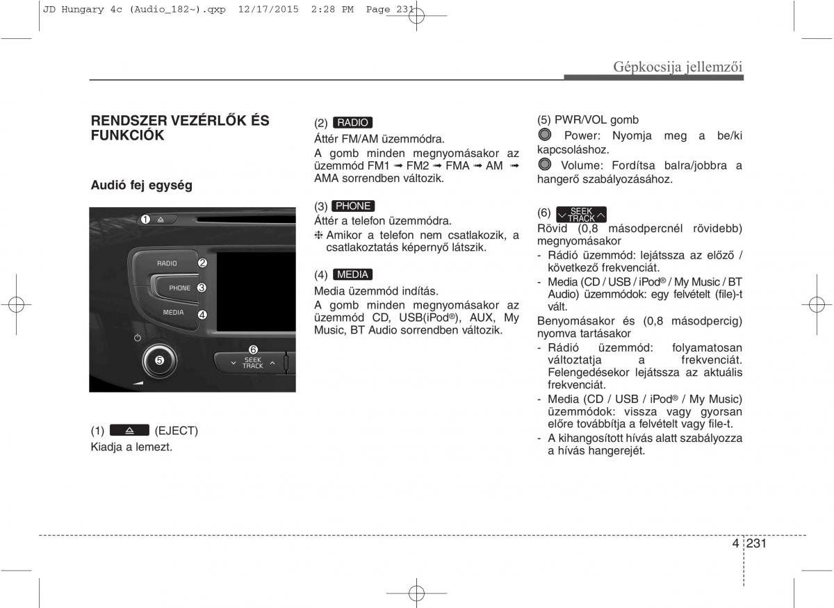 KIA Ceed II 2 Kezelesi utmutato / page 318