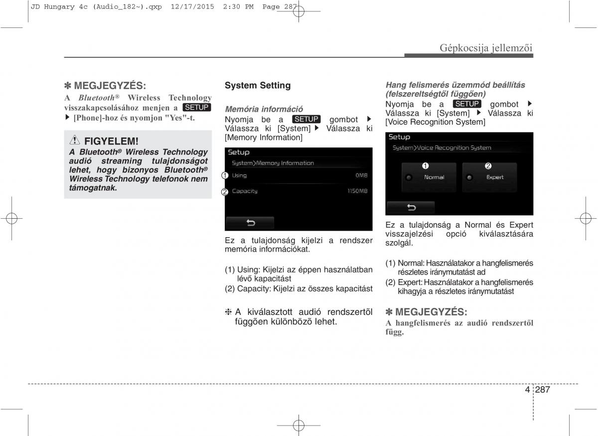 KIA Ceed II 2 Kezelesi utmutato / page 374