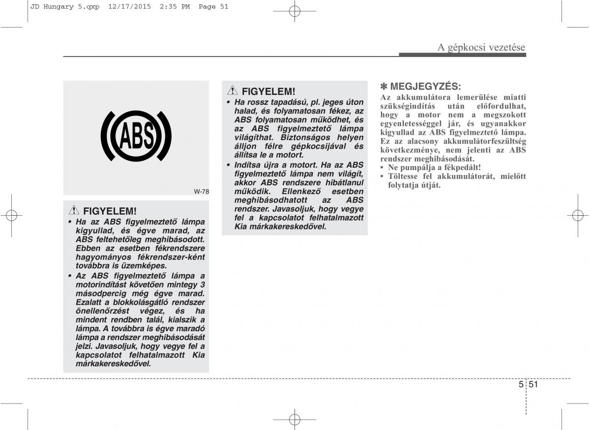 KIA Ceed II 2 Kezelesi utmutato / page 427