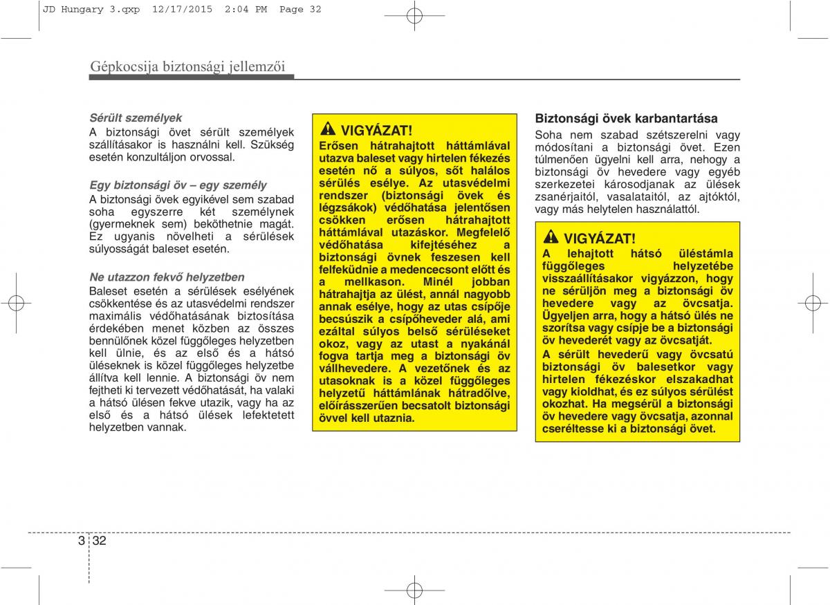 KIA Ceed II 2 Kezelesi utmutato / page 50