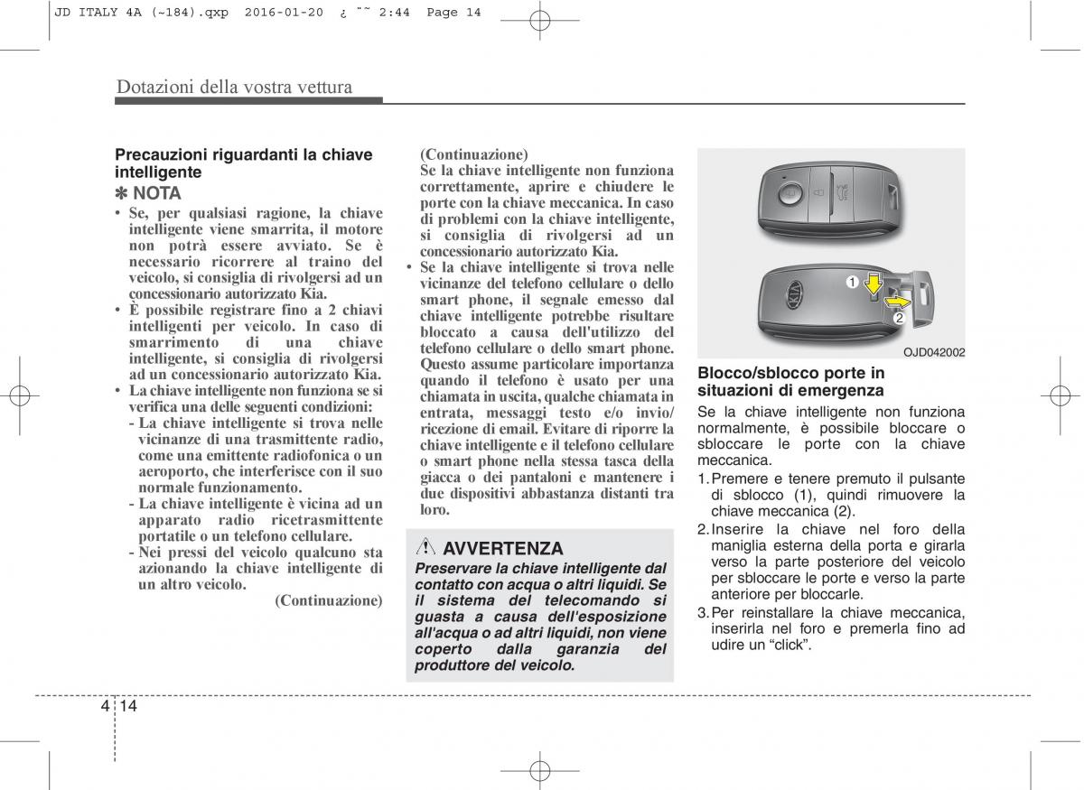 KIA Ceed II 2 manuale del proprietario / page 99