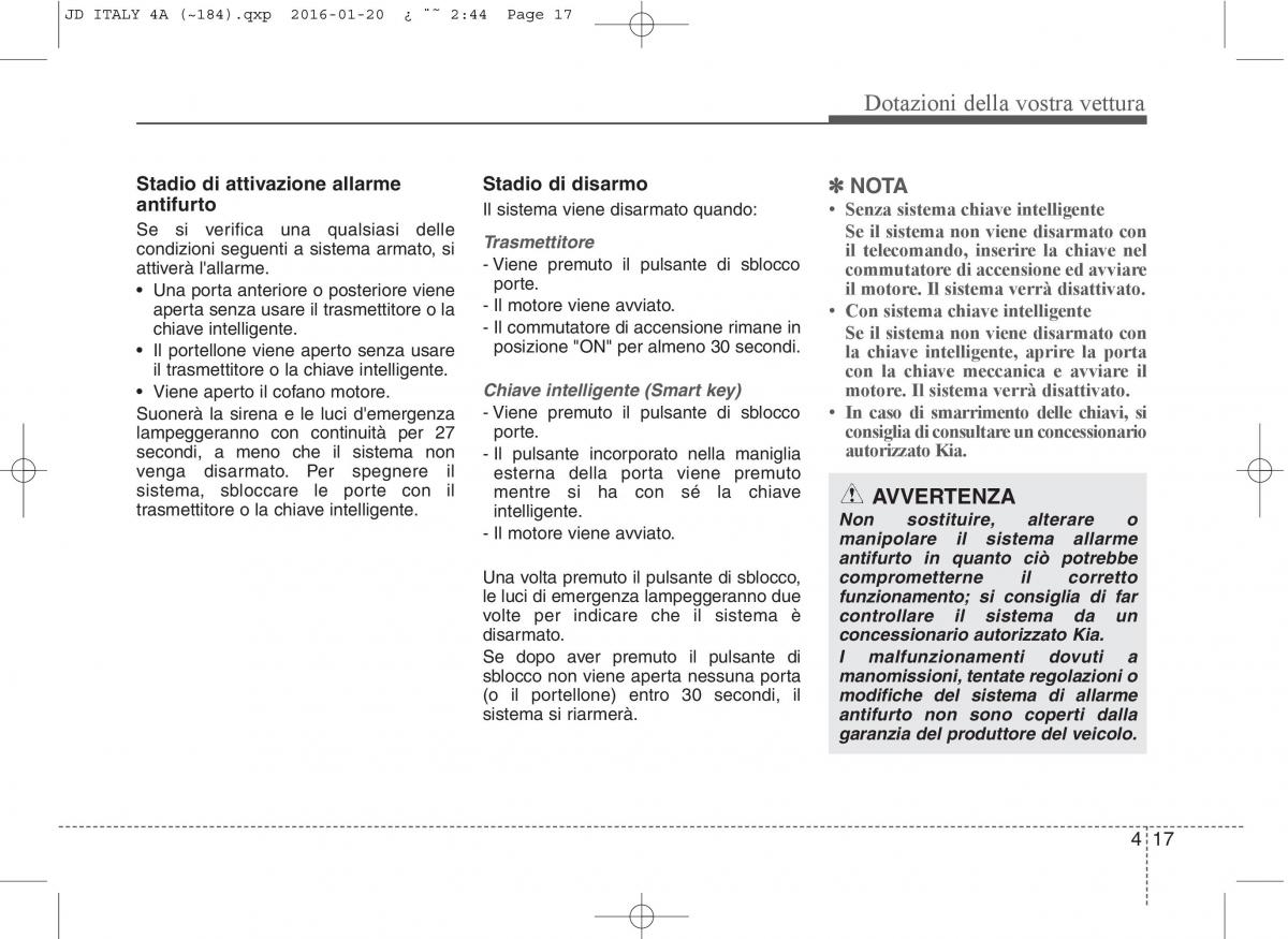 KIA Ceed II 2 manuale del proprietario / page 102