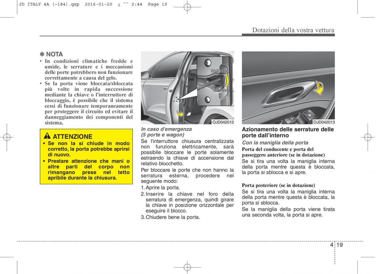 KIA Ceed II 2 manuale del proprietario / page 104