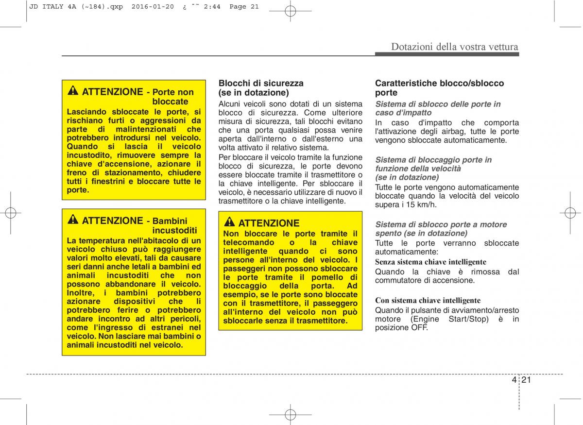 KIA Ceed II 2 manuale del proprietario / page 106