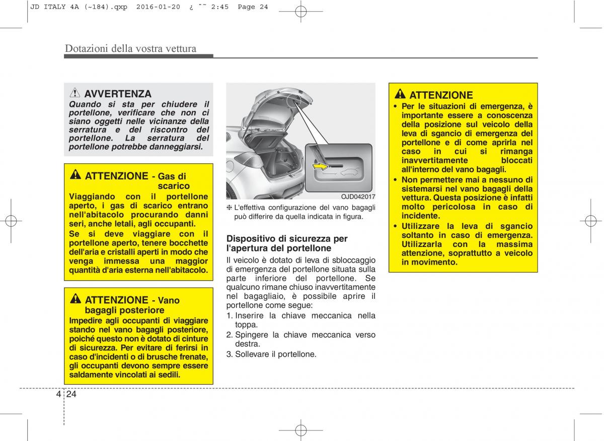 KIA Ceed II 2 manuale del proprietario / page 109