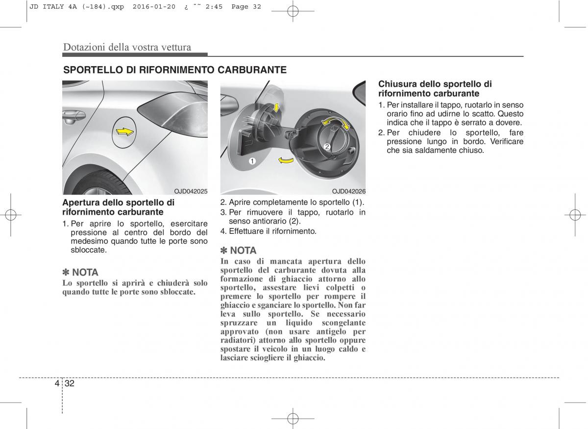 KIA Ceed II 2 manuale del proprietario / page 117