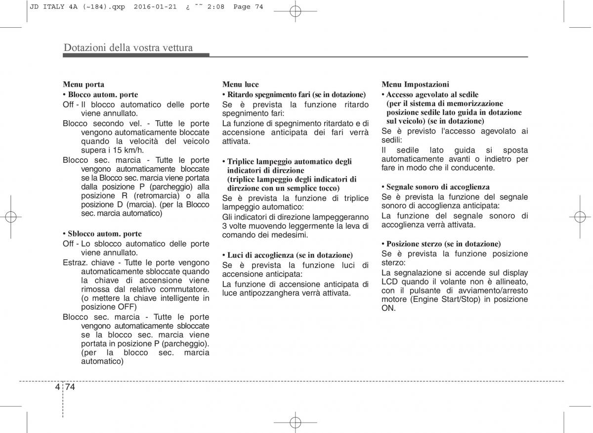 KIA Ceed II 2 manuale del proprietario / page 159