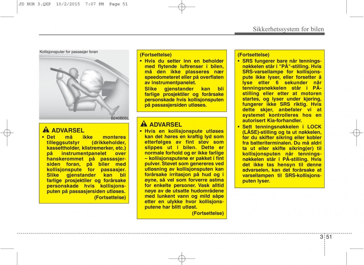 KIA Ceed II 2 bruksanvisningen / page 68