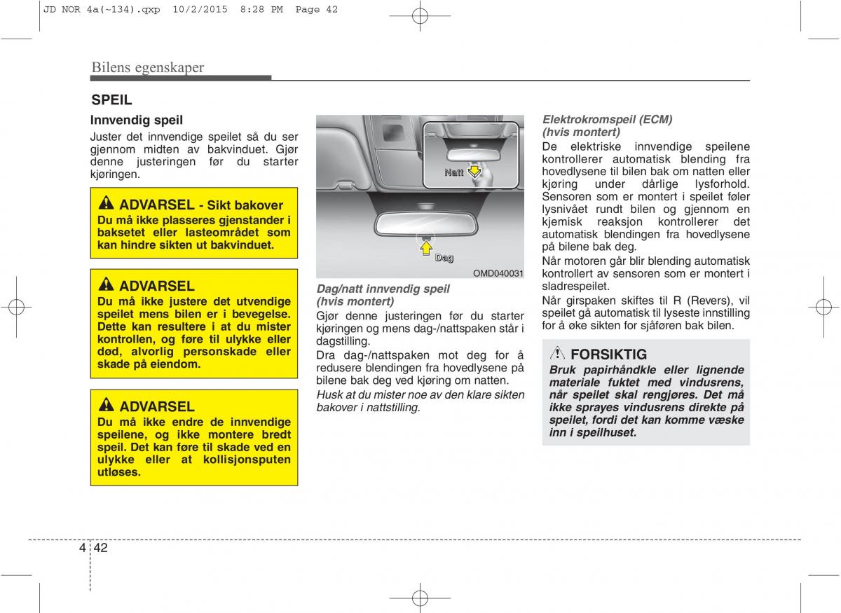 KIA Ceed II 2 bruksanvisningen / page 126