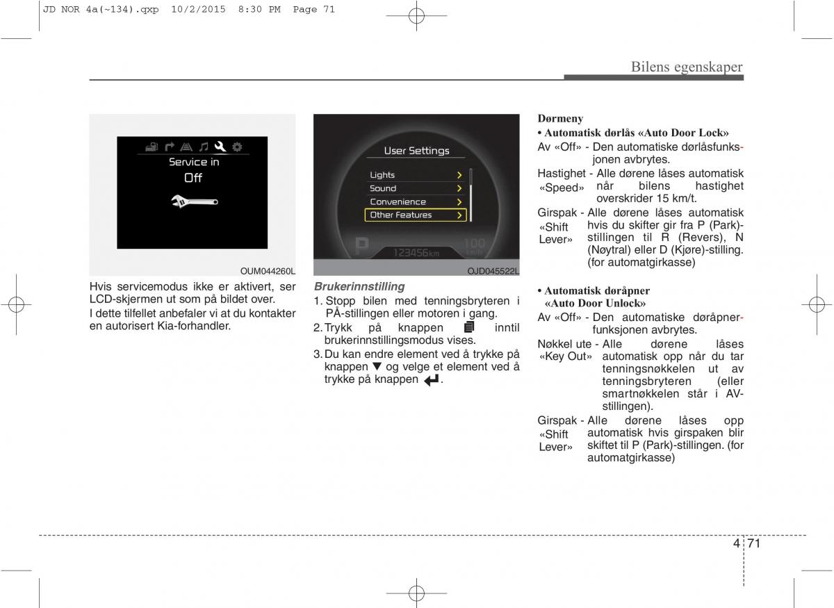 KIA Ceed II 2 bruksanvisningen / page 155