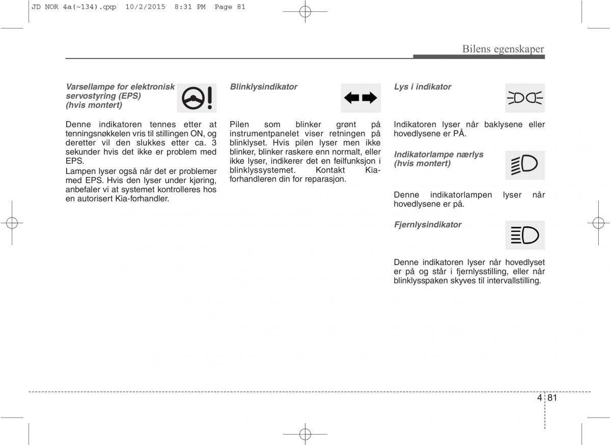 KIA Ceed II 2 bruksanvisningen / page 165