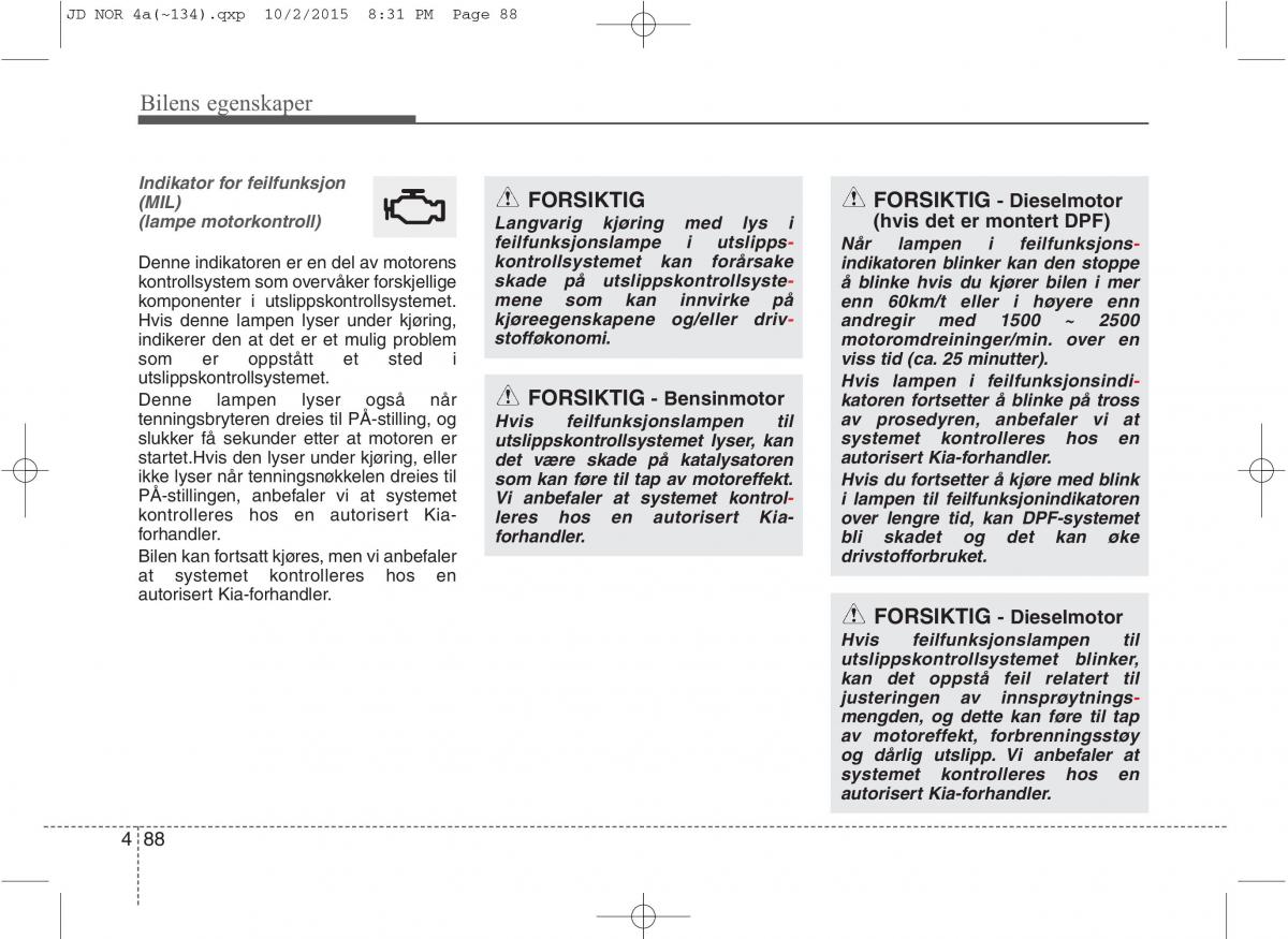 KIA Ceed II 2 bruksanvisningen / page 172